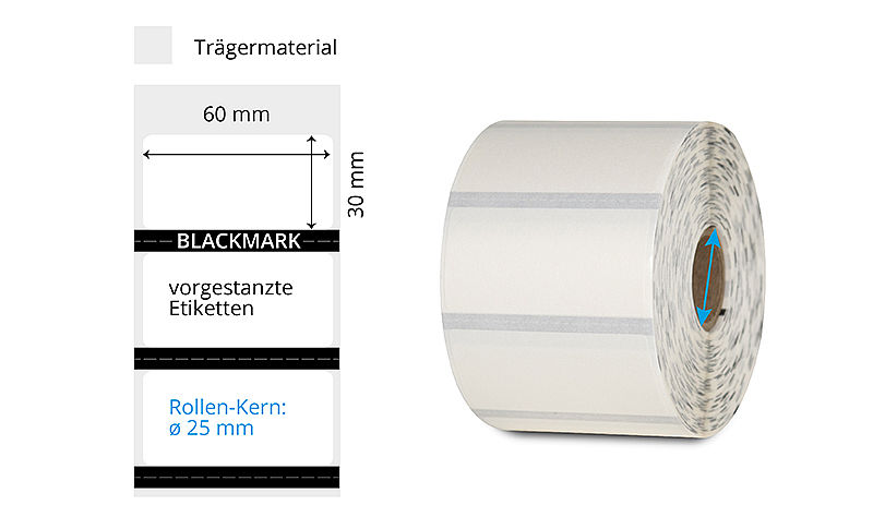 wasserlösliche Etiketten auf Rolle