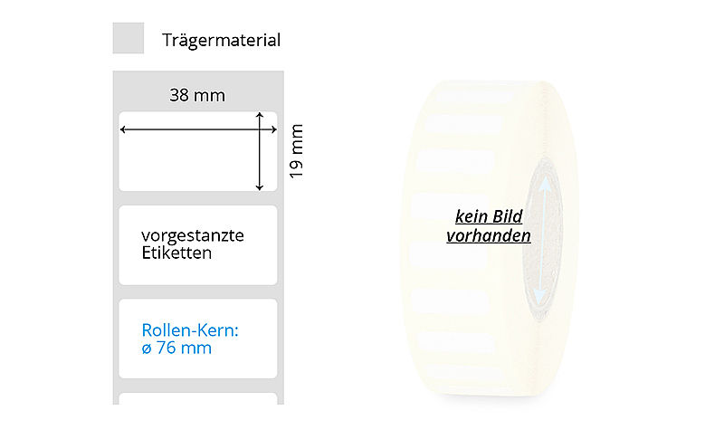 weisse Kunststoff Klebeetiketten