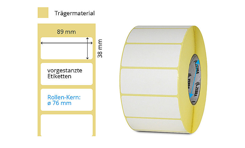 Etikettenrolle weiss Thermotransfer