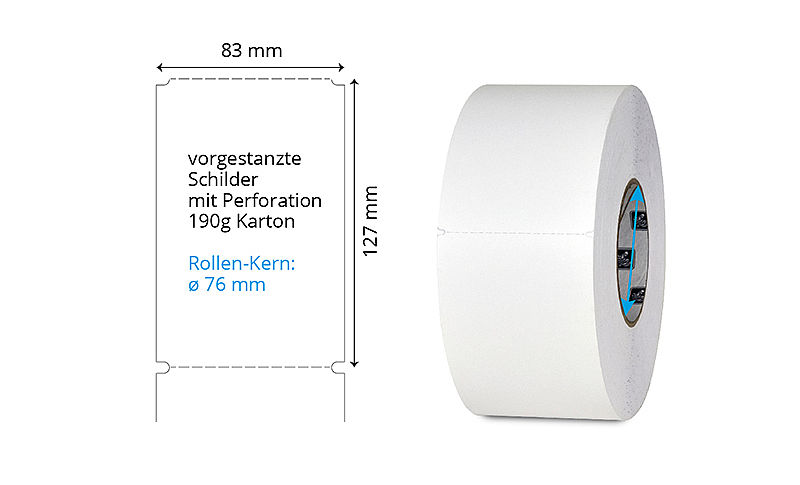 Schilder auf Rolle 190g Papier
