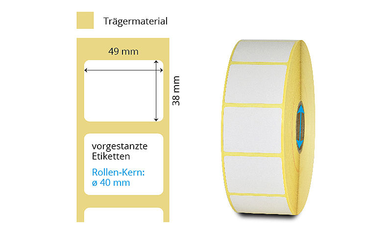 Etikettenrolle für Thermodrucker
