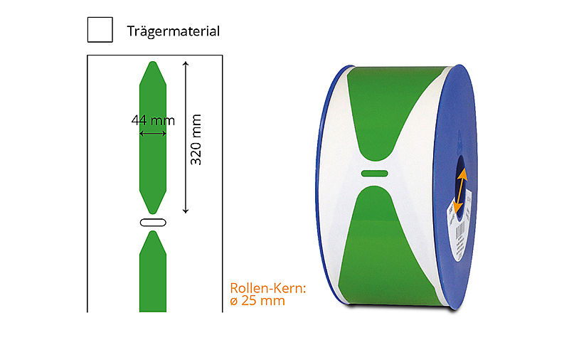 Rohrmarkierer-Etiketten Sicherheitsgrün