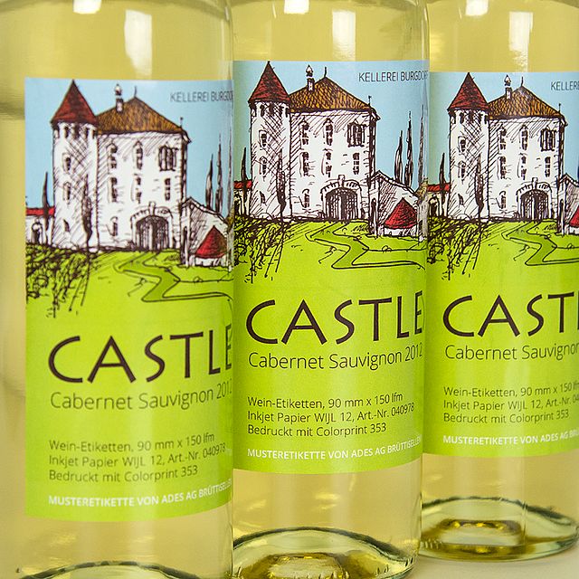 Farbig bedruckte Flaschenetiketten Flaschen-Etiketten