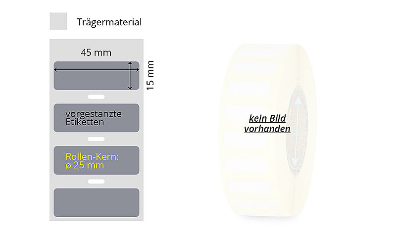 Typenschilder silber auf Rolle