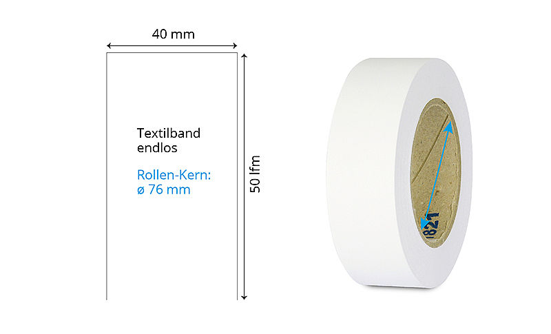 Inkjet Textilrolle Polyester Taffeta 40mmx50lfm
