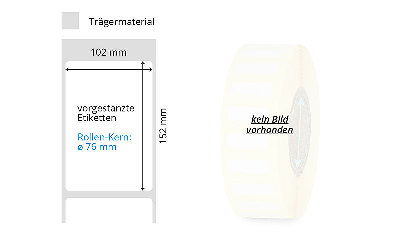 weisse Klebeetiketten auf Rolle