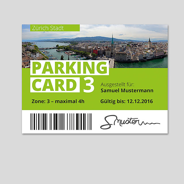Parkkarten-Flyer