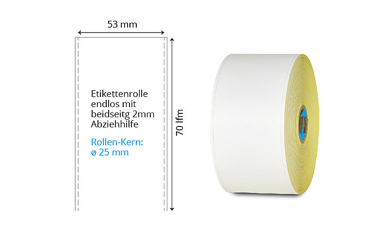 Endlos Etikettenrolle