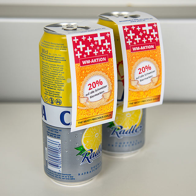 Farbig bedruckte Flaschenhals-Anhänger Flaschenhals-Anhänger