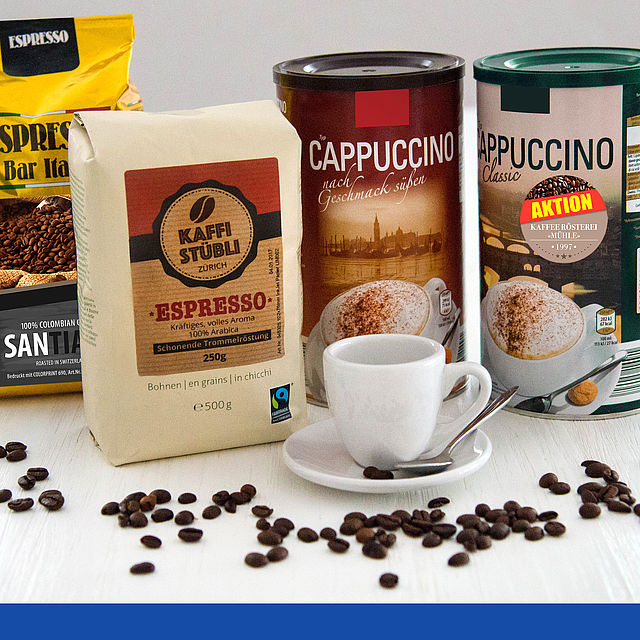 Kaffee-Etiketten