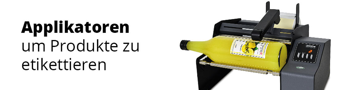 Maschine um Etiketten genau aufzukleben