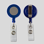 Jojo blau silber mit Befestigungsclip für Ausweise