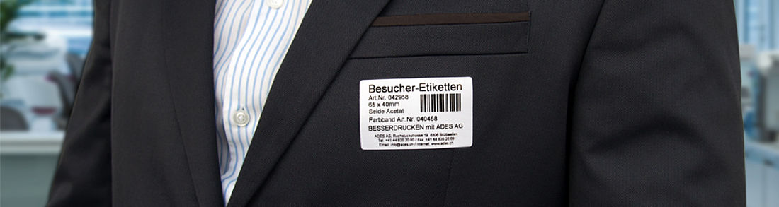 Selbstklebende Besucher-Etiketten aus Acetat Seide zum Bedrucken