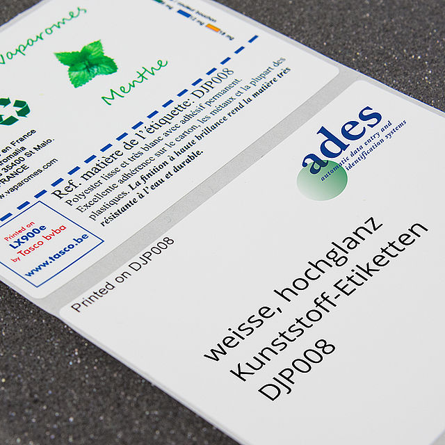DJP008 Kunststoff-Etiketten