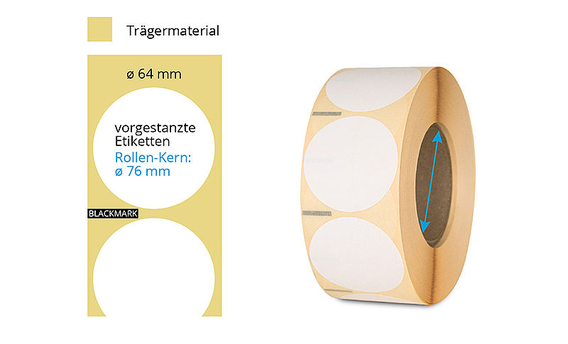 runde Inkjet Papier Etiketten Rolle