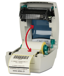 Etikettendrucker offen