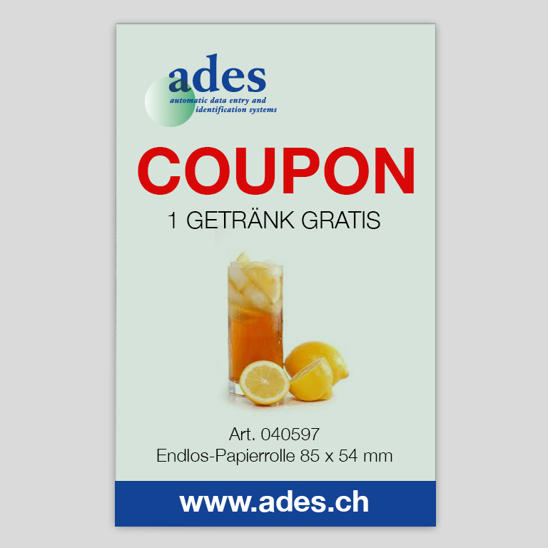 Coupons aus Papier