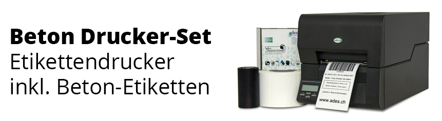 Etiketten für Betonplatten und Stein drucken