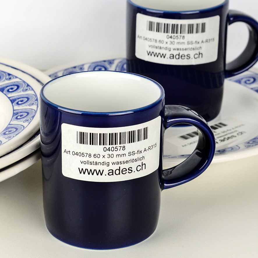 wasserlösliche Catering-Etiketten