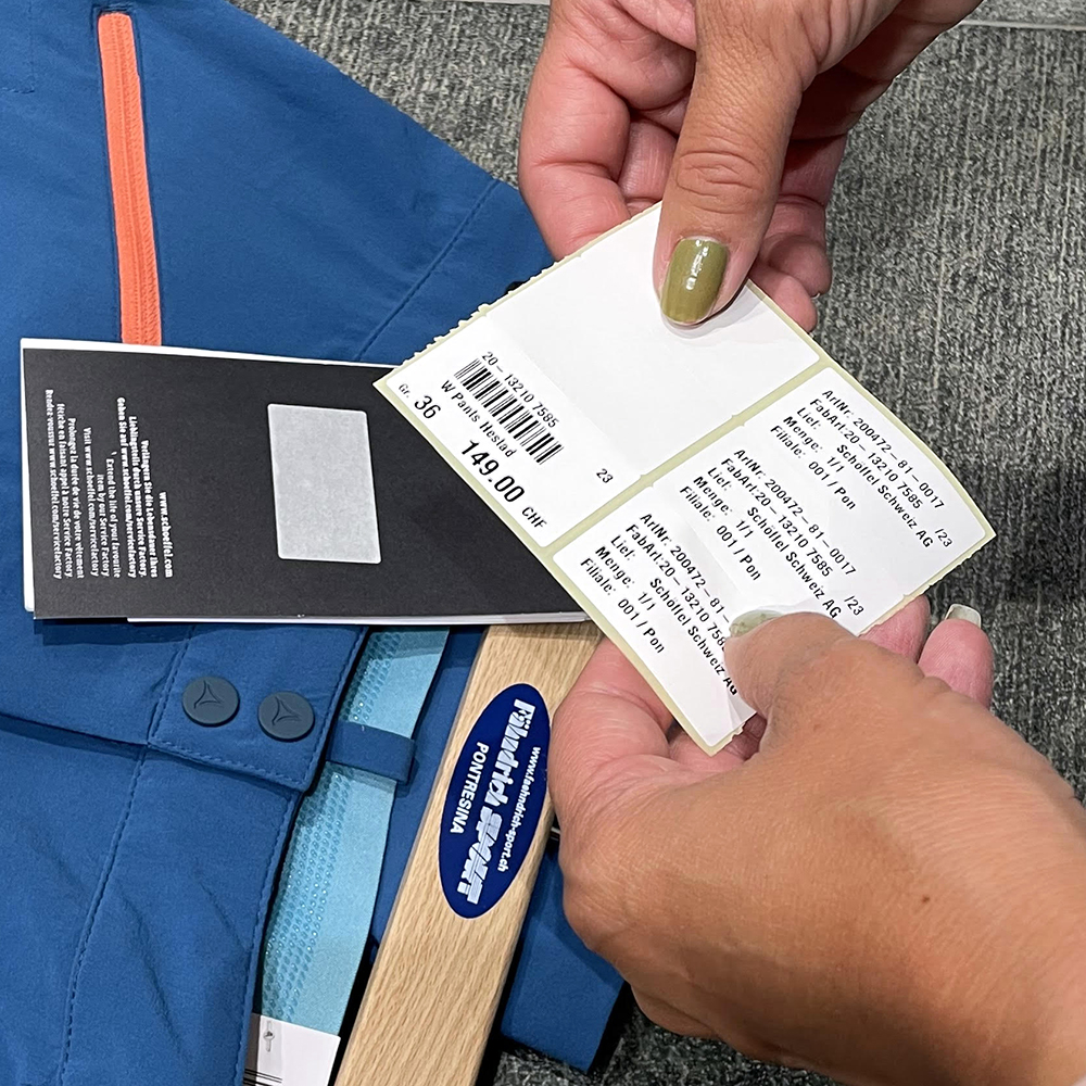 Mehrteilige Etiketten