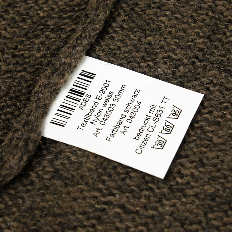 Einnähetiketten, Etiketten zum Einnähen