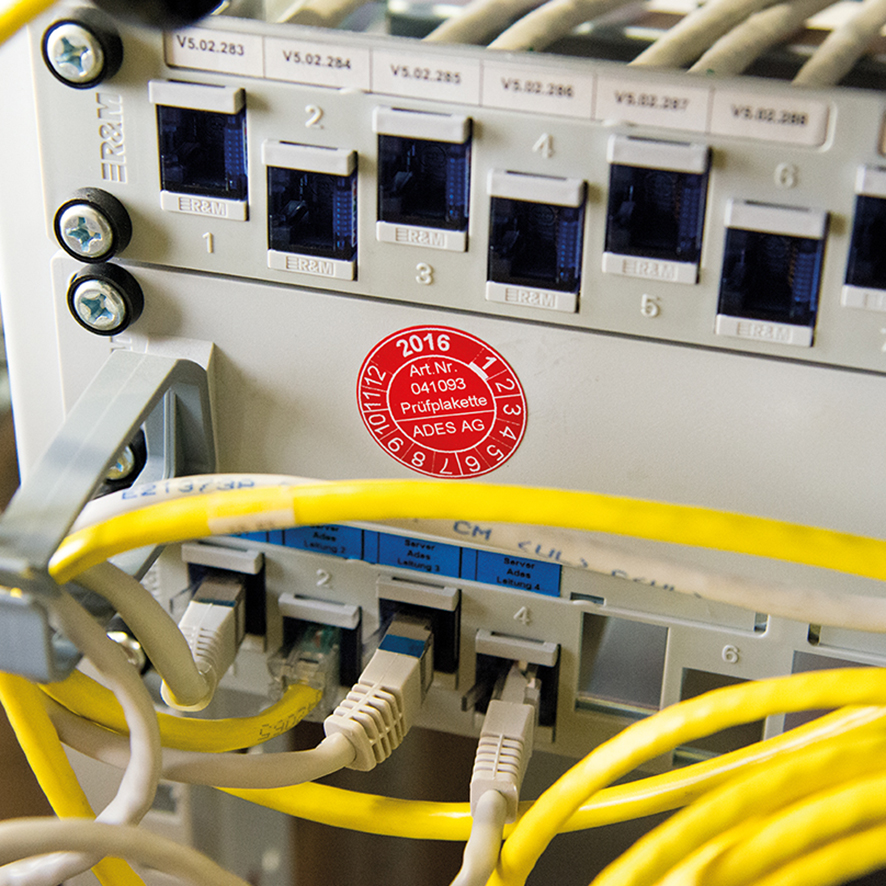 Robuste widerstandsfähige Prüfplaketten aus Kunststoff